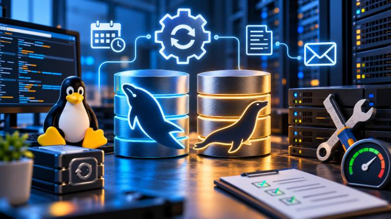 MySQL und MariaDB automatisch warten – Bash, Cron, Logrotation und E-Mail unter Debian und Ubuntu